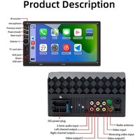 Universelles 7--CarPlay-Autoradio HD-Multimedia-Touchscreen MP5-Player Bluetooth USB FM-Kamera Mirror Link 7013B von TLILY