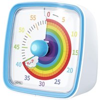 Visueller 60-Minuten-Timer mit Nachtlicht, Countdown-Timer, Pomodoro-Timer Regenbogenmuster für Kinder und Erwachsene, Blau von TLILY