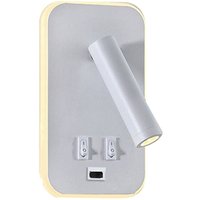 Tlily - Wandleuchte Hintergrundbeleuchtung USB-Aufladung 330 Grad Rotation Einstellbare Lampe Nachttisch Studie Leseleuchte Weiß von TLILY
