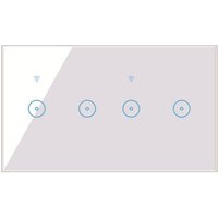 Wifi Smart Wall Light Switch 10A Glas Touch Panel Wireless Interuptor 4 Gang Remote Control () von TLILY