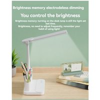 Mit 2 Stifthaltern Dimmbare 3 Farbmodi Augenschonende Tischlampe von TLILY
