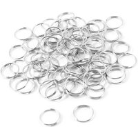 Tlily - sourcingmap® 10mm Durchmesser Silberfarben Metall Split Loop Schlüsselringe Halter Ersatz 80 Stück von TLILY