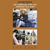 Tragbare elektrische Espressomaschine mit Reisetasche Tragbare Kaffeemaschine für unterwegs Selbsterhitzende Espressomaschine fürs Auto-Grau von TLILY