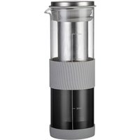 Tragbarer luftdichter Cold Brew Eiskaffeebereiter mit Tee-Ei – 800 ml Wasserkocher mit Glaskaraffe von TLILY