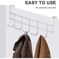 ÜBer der TüR 5 Haken Home Badezimmer Organizer Rack Kleidung Mantel Hut Handtuchhalter Edelstahl Gute TragfäHigkeit von TLILY