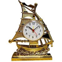 Uhr Alarm Segelboot Tisch Vintage Retro Modell Ornament Nautische Schreibtisch Uhren Boot Figur Silent Bedside-Gold von TLILY