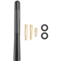Universal 5 120Mm Schwarz Antenne Kohle Faser Drucker Kurz Auf Auto Radio Am / Fm + Adapter von TLILY