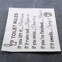 Tlily - Wc Regeln Bad Abnehmbare Wand Aufkleber Vinyl Kunst Aufkleber diy Home Decor von TLILY