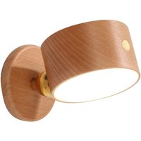 Wiederaufladbare LED-Wandleuchte Wandmontierte Nachttischlampe mit USB-Anschluss 360 Drehbare Magnetische Kabellos Helles Buchenholz Wiederaufladbare LED-Wandleuchte Wandmontierte Nachttischlampe mit USB-Anschluss 360 Drehbare Magnetische Kabellos Helles Buchenholz von TLILY