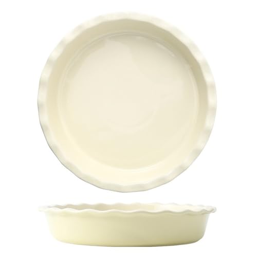 TLMDXTEU Keramik-Auflaufform Keramik-Backblech, Backplatte, Backblech, Keramik-Backform(Weiß) von TLMDXTEU