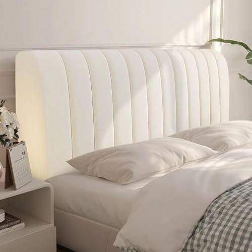 Bett Kopfteil Bezug/Überzug, Staubdichte Stretch Bett Kopfteil Abdeckung, Rückenschutz All-Inclusive Slipcover, Bettkopfteil Hussen Waschbarer All-in-One-Bezug ( Color : Beige , Size : 200cm(79inch) ) von TLMQYXZE