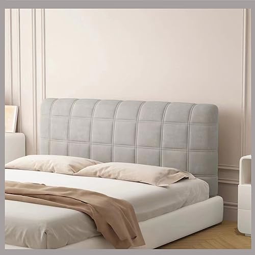 Bett Kopfteil Bezug/Überzug, Staubdichte Stretch Bett Kopfteil Abdeckung, Rückenschutz All-Inclusive Slipcover, Bettkopfteil Hussen Waschbarer All-in-One-Bezug ( Color : Light gray , Size : 210cm(83in von TLMQYXZE