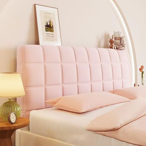 TLMQYXZE Kopfteilbezug Bett/Überzug, 180/140/160/200/180/190/200 Bett Kopfteil Bezug Bettkopfteil Hussen Strecken Headboard Cover All-Inclusive Staubdichte Kopfbedeckungen Bett Kopfteil Abdeckung(Pink von TLMQYXZE