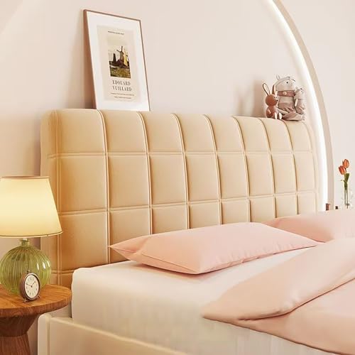 TLMQYXZE Kopfteilbezug Bett/Überzug, 180/140/160/200/180/190/200 Bett Kopfteil Bezug Bettkopfteil Hussen Strecken Headboard Cover All-Inclusive Staubdichte Kopfbedeckungen Bett Kopfteil Abdeckung(Khak von TLMQYXZE