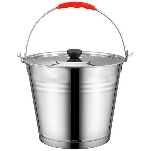 TLTLT 5 l isolierter Eiskübel aus Edelstahl for Partys mit Deckel und Griff, Dicke, polierte Eimer for Cocktailbars, Clubs, Partys, Picknicks, Eimer TLTLT 5 l isolierter Eiskübel aus Edelstahl for Partys mit Deckel und Griff, Dicke, polierte Eimer for Cocktailbars, Clubs, Partys, Picknicks, Eimer von TLTLT