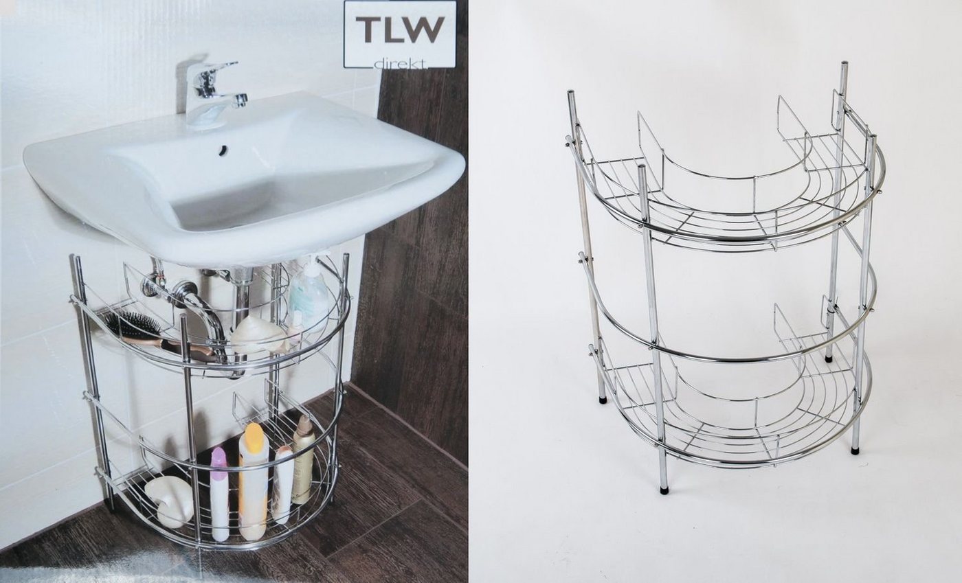 TLW direkt Regal Waschtisch-Regal Badezimmerregal Waschbeckenunterschrank Metallregal B von TLW direkt