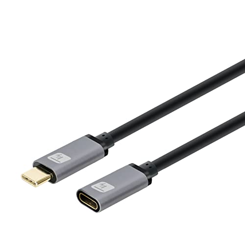 TECHLY 364361 USB 3.2 Gen 2 USB-C™ M/F Thunderbolt 3 E-Mark 1m Schwarz von Techly