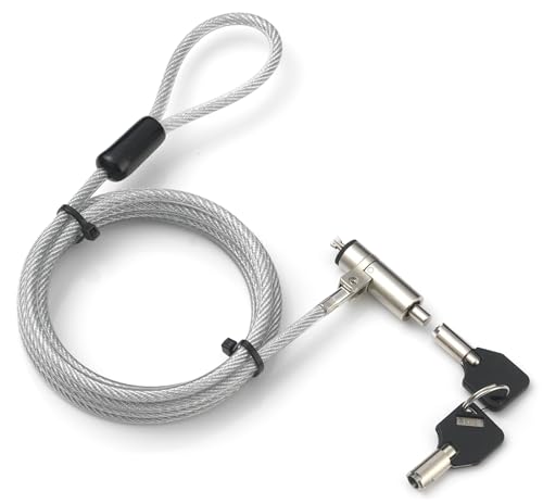 Techly 108262 Kabelschloss Wedge-Lock für Notebook Kabel 1,8m Silber von Techly