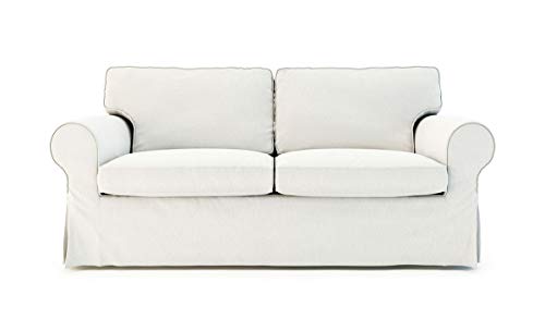 TLY Ektorp Sofabezug für Ikea Ektorp Schlafsofa-Schonbezug, Weiß von TLY