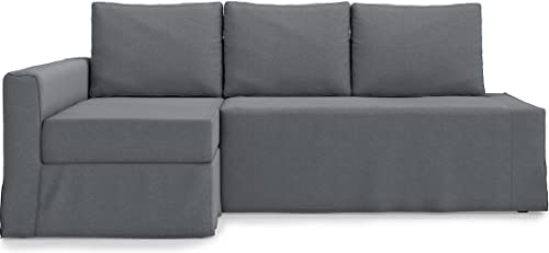 TLYESD Easy Fit Friheten Couchbezug Ersatz für IKEA Friheten Sleeper Sofabezug, Friheten Sofabezug, nur Friheten Bezug (helles Khaki) (dunkelgrau, Linke Chaise) von TLYESD