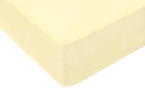 TM MAXX Jersey Spannbettlaken für Baby und Kinder mit Öko-Tex Standard (Creme 019, 80x200) Spannbetttuch aus 100% Baumwolle von TM Maxx