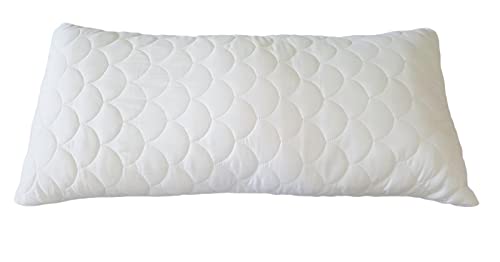 Kissen Steppkissen Kopfkissen Mikrofaser 40x80cm Füllung Faserbällchen Weiß 500g mit Reißverschluss um die Füllung zu Variieren Nachhaltiges Produkt die Füllung wurde aus 100% Recycling hergestellt von TM Maxx