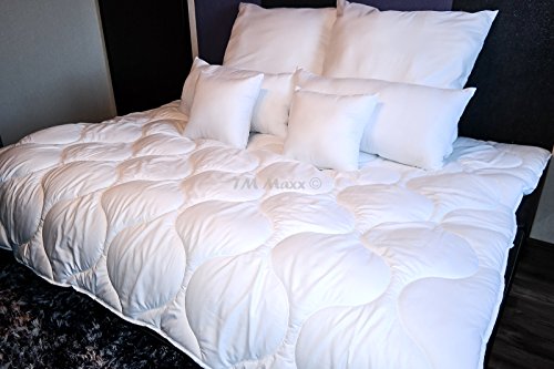 Bettdecke Decke Steppbett Bettwaren Microfaser Soft Dream von Wendre • Auswahl aus 4 Größen und 4 Ausführungen • Weiß (Duodecke/Witerdecke, 155x220cm) von TM Maxx
