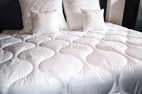TM Maxx Bettdecke Decke Steppbett Bettwaren Microfaser Soft Dream von Wendre • Auswahl aus 4 Größen und 4 Ausführungen • Weiß (Monodecke/Ganzjahresdecke, 200x220cm) von TM Maxx