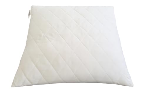 TM Maxx Kissen Kopfkissen Steppkissen Mikrofaser 80x80cm, mit Reißverschluss um das Volumen von zu Variieren Füllung Faserbällchen Weiß Füllmenge 1050Gramm Allergiker geeignet, Öko-Tex Standard 100 von TM Maxx