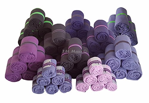 TM Maxx Mikrofaser Badetuch Handtuch Strandtuch Trekking Fitnesstuch 7 Größen 5 Farben (Violett, 60x130cm) von TM Maxx