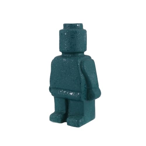Harz Statue Kreativität Block Mann Geeignet for TV Schrank Desktop Blumenvase Moderne Dekoration Zubehör for Wohnzimmer (Color : Green) von TMAOZW