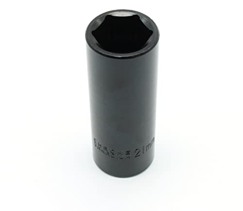 TMAX 21 mm (53/64 Zoll) Cr-V 6-Kant 1/2 Zoll Antrieb Schlagtiefe Stecknuss von TMAX