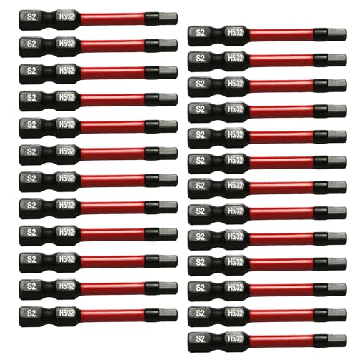 TMAX 25 Stück H5/32 Zoll Schwarz Impact Torsion Schraubendreher Einsatz Bit Set Sechskantkopf Inbusschlüssel, 1/4 Zoll Sechskantschaft S2 Stahl, CNC gefräste Spitzen, 5 Zoll lang mit Aufbewahrungsbox TMAX 25 Stück H5/32 Zoll Schwarz Impact Torsion Schraubendreher Einsatz Bit Set Sechskantkopf Inbusschlüssel, 1/4 Zoll Sechskantschaft S2 Stahl, CNC gefräste Spitzen, 5 Zoll lang mit Aufbewahrungsbox von TMAX