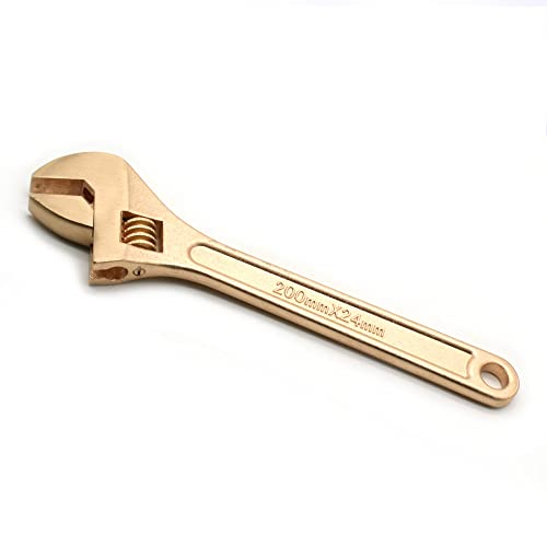 TMAX Funkenfreier verstellbarer Schraubenschlüssel, Aluminium, Bronze, Kupfer, 30 mm breit, Länge 250 mm, funkenfreie Sicherheit, nicht magnetisch und korrosionsbeständig von TMAX