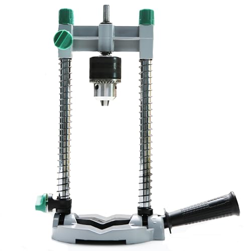 TMAX General Tools Präzisionsbohrerführung für 3/8 Zoll oder 1/2 Zoll Bohrmaschinen, tragbar und leicht, flach zusammenklappbar zur Aufbewahrung von TMAX