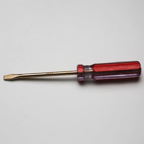 TMAX Nicht funkelnder Beryllium-Bronze-Kupfer, 1/4-Zoll-Flachschraubendreher, 10,2 cm Arbeitslänge, funkenfreie Sicherheit, nicht magnetisch und korrosionsbeständig, funkenfrei TMAX Nicht funkelnder Beryllium-Bronze-Kupfer, 1/4-Zoll-Flachschraubendreher, 10,2 cm Arbeitslänge, funkenfreie Sicherheit, nicht magnetisch und korrosionsbeständig, funkenfrei von TMAX