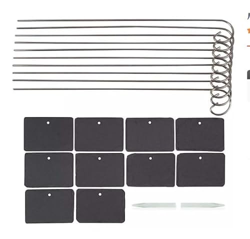 TMBMLPP 22er Set Schiefer Pflanzenschilder,10 x 7cm Pflanzenschilder zum Beschriften Schiefer,Witterungsbeständig, Wiederverwendbar,Garten Schiefertafel Schilder mit Metallstab und Kreide TMBMLPP 22er Set Schiefer Pflanzenschilder,10 x 7cm Pflanzenschilder zum Beschriften Schiefer,Witterungsbeständig, Wiederverwendbar,Garten Schiefertafel Schilder mit Metallstab und Kreide von TMBMLPP