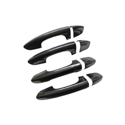 TMERIC Auto Außen Griff Für Ford Für Mondeo Für Fusion 4 Für MK4 Für CD391 2014 2015 2016 2017 2018-2022 Carbon Faser Auto Außentür Griff Abdeckung Türgriff Außen (Size : 4Handle NO Keyhole) von TMERIC