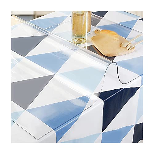 PVC Glasklar Folie Transparente Tischdecke Tischschutz Wunschmaß,Wasserdicht VerschleißFest Hochtemperatur Und VerschleißFest,Kann In Restaurant Wohnzimmer Und Garten (Color:1mm,Size:20x20cm) von TMGJ