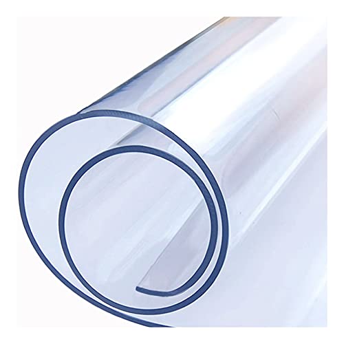 PVC Tischdecke Transparent,Tischfolie Tischschutz Wasserdicht Kristallklar, rutschfest Kratzfest Pflegeleicht,FüR Restaurant,Garten,BüRo.UnterstüTzung Der Anpassung(Color:3mm,Size: 75x75cm) von TMGJShd