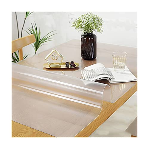 TMGJShd Transparent PVC Folie,Tischschutz Wasserdicht, öLbestäNdig, Kratzfest, Leicht Zu Reinigen,Kann Esszimmer Wohnzimmer Verwendet Werden BüRo,UnterstüTzung Der Anpassung(Color:1mm,Size: 45x105cm) von TMGJShd