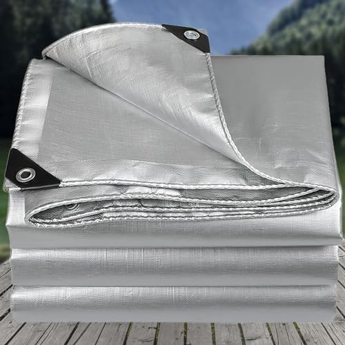 TMGJShd wasserdichte Plane Stabile Plane Doppelseitige Beschichtung Mit VerstäRkten öSen, Geeignet für Outdoor- Und GartenmöBel, UnterstüTzt Personalisiertes Design. (2m*7m|165g/m²) von TMGJShd