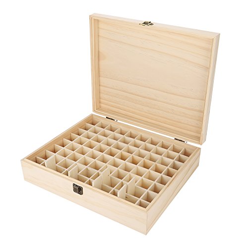 Aufbewahrungsbox für ätherische Öle, 74 Flaschen, einfache natürliche Holzbeschichtung, Aufbewahrung von Aromatherapie, ätherische Öle, Kulturbeutel, Taschen und Koffer Aufbewahrungsbox für ätherische Öle, 74 Flaschen, einfache natürliche Holzbeschichtung, Aufbewahrung von Aromatherapie, ätherische Öle, Kulturbeutel, Taschen und Koffer von TMISHION