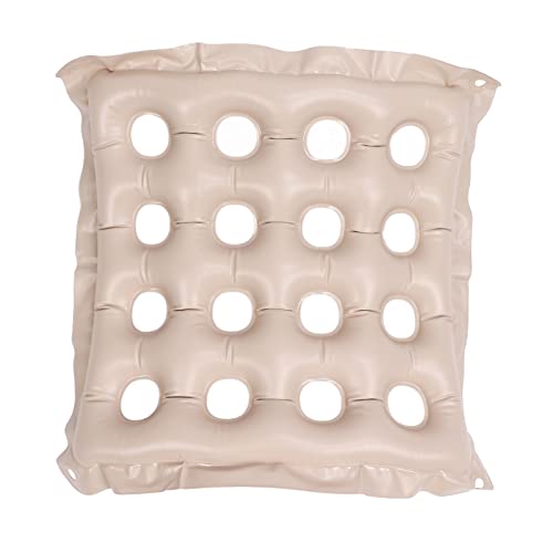 Aufblasbares Sitzkissen Atmungsaktives und Bequemes Anti Dekubitus Kissen Reise Aufblasbares Stuhlkissen PVC 16 Löcher Aufblasbares Sitzkissen Outdoor Reisen Beige Aufblasbares Sitzkissen Atmungsaktives und Bequemes Anti Dekubitus Kissen Reise Aufblasbares Stuhlkissen PVC 16 Löcher Aufblasbares Sitzkissen Outdoor Reisen Beige von TMISHION