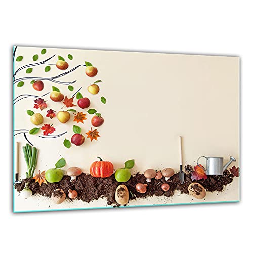 TMK ArtDeko – Schneidebrett Glas – Glasschneidebrett für die Küche 30x22 cm – Robust, Hygienisch & Rutschfest – Glas Schneidebrett – Zusätzliche Arbeitsfläche – Vielseitige Nutzung von TMK ArtDeko