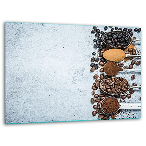 TMK, Schneidebrett glas 40x30 mit motiv Kaffee Schneideplatte, Herdabdeckplatte deko glas von TMK ArtDeko