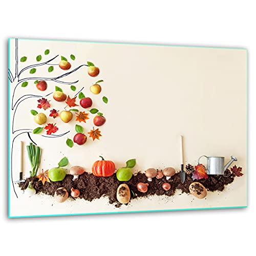 TMK ArtDeko – Schneidebrett Glas – Glasschneidebrett für die Küche 40x30 cm – Robust, Hygienisch & Rutschfest – Glas Schneidebrett – Zusätzliche Arbeitsfläche – Vielseitige Nutzung von TMK ArtDeko
