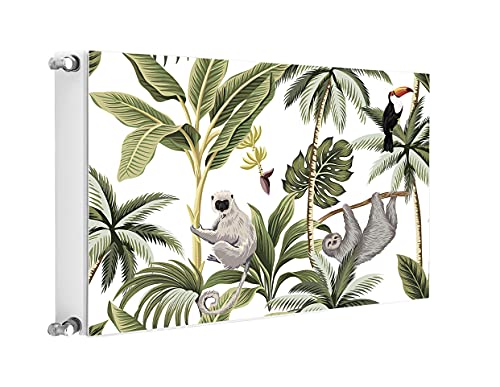 TMK ArtDeko Heizkörperabdeckung Magnetisch Dekorativer Sichtschutz Energiesparend 80x60 Magnet Heizkörperabdeckung, Heizkörperverkleidung, Laub von TMK ArtDeko