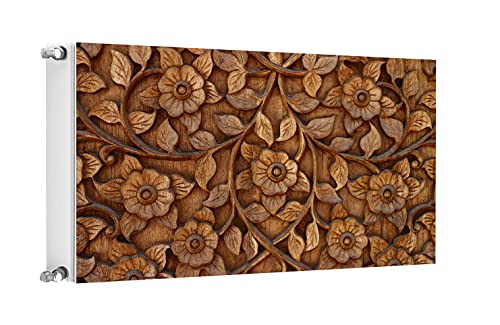 TMK ArtDeko Heizkörperverkleidung Magnetisch Wohnliches Ambiente Einfache Befestigung Magnet Heizkörperabdeckung, 100x60cm, Holz von TMK ArtDeko