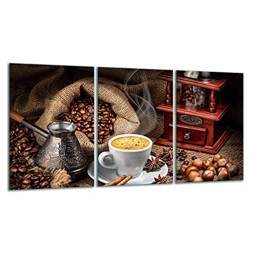 TMK ArtDeko Herdabdeckplatte 3 Teilig 3x30x52 cm - Spritzschutz Herdabdeckung – Herdschutz aus Sicherheitsglas – Robust, Hygienisch & Rutschfest– Schutz für Induktion, Ceran, Gas & Elektro von TMK ArtDeko